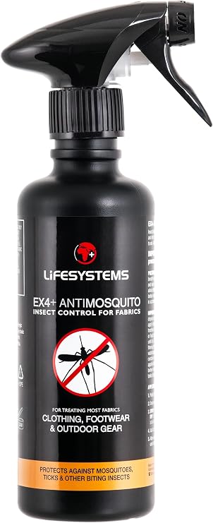 Lifesystems Ex4 Anti-Mosquito Clothes & Fabrics Treatment Permethrin Spray