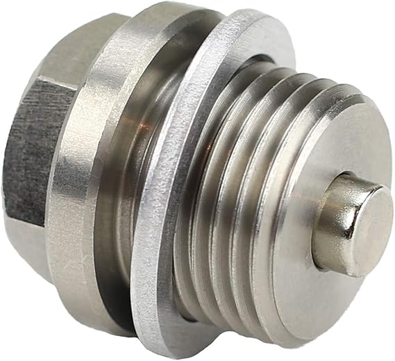 Votex - Made in USA - DP007-7 Stainless Steel Engine, Transmission, and Primary Chain Case Neodymium Magnetic Oil Drain Plug fits Harley Davidson V-Rod's
