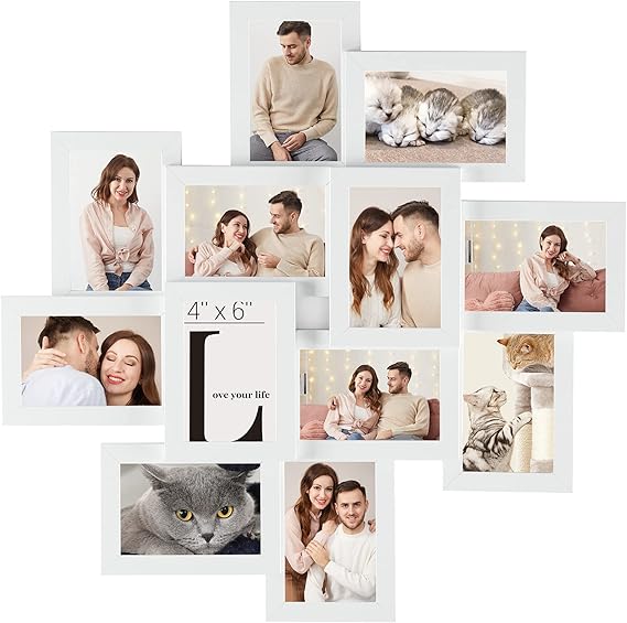 SONGMICS 12-Pack 4 x 6 Collage Picture Frames with Glass Front