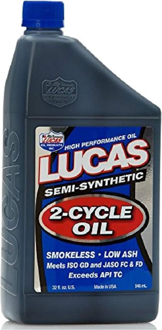 Lucas Oil 10110 Semi-Synthetic 2-Cycle Oil - 1 Quart Bottle (Pack of 1)