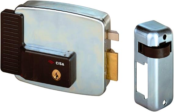 Cisa 11721601 Electric rim lock, 12 V, galvanized, Entry 60, right hand