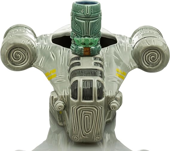 Geeki Tikis Star Wars: The Mandalorian Razor Crest 55-Ounce Punch Bowl Set With Mini Muglet Tumbler