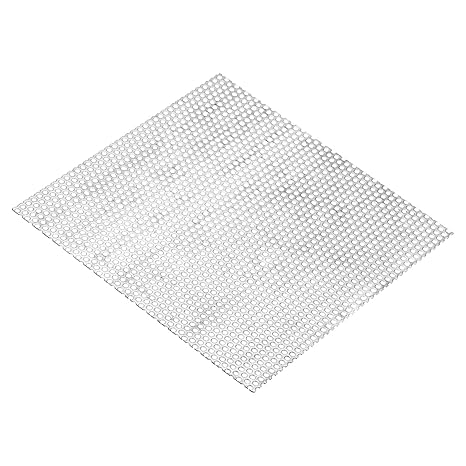 PATIKIL 8" x 8" 304 Stainless Steel Perforated Sheet, 0.12" Hole 19GA Expanded Metal Mesh Plate Screen Decorative Meshes for Ventilation Grill Smoking