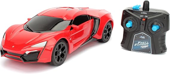 Jada Toys Fast & Furious Lykan Hypersport- Ready to Run RC/Radio Control Toy Vehicle Car, Red, 1: 16 Scale