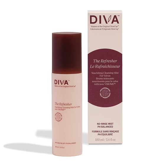 DIVA Refresher, Fragrance-Free Spray Vulva Cleanser, 100 mL