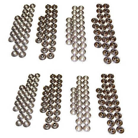 Stainless Steel Snaps, Fasnap Brand, 50 of Each Piece, Cap/Socket/Stud/Post