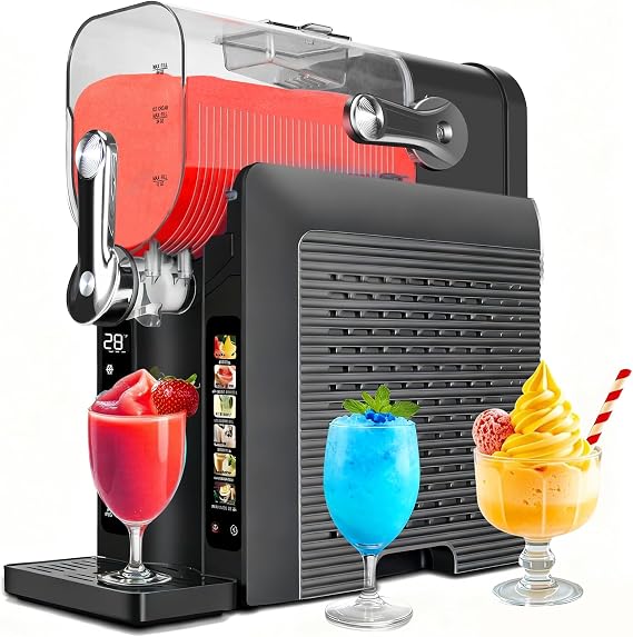 Slushie Machine for Home - 88oz Frozen Drink Maker Slushy Maker & Soft Ice Cream Maker, 6 Preset Programs| Slushie, Cocktails, Frappes, Ice Cream, Smoothies, Milkshakes (Screen Version)