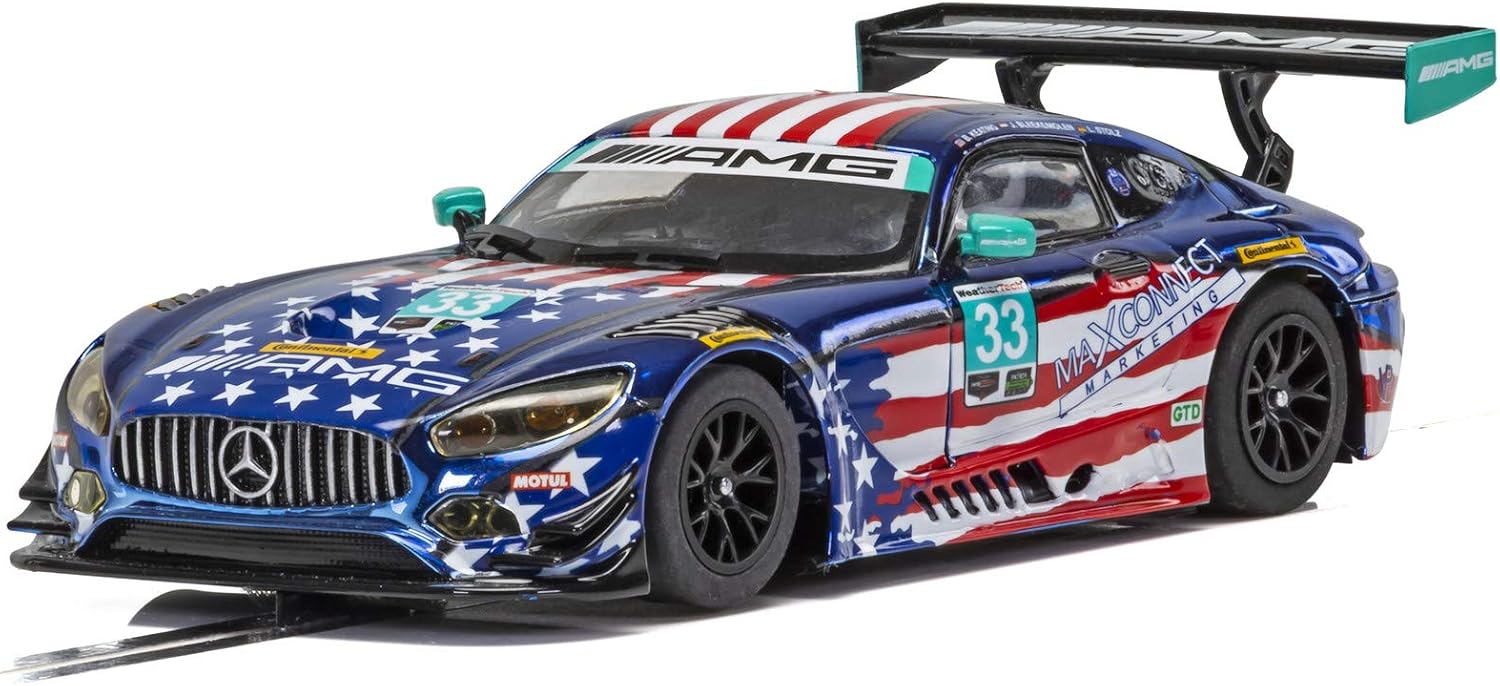 Scalextric Mercedes AMG GT3 Riley Motorsports American Flag Livery 1:32 Slot Race Car C4023