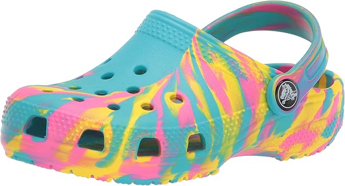 Crocs Kids' Classic Marbled Tie-Dye Clogs