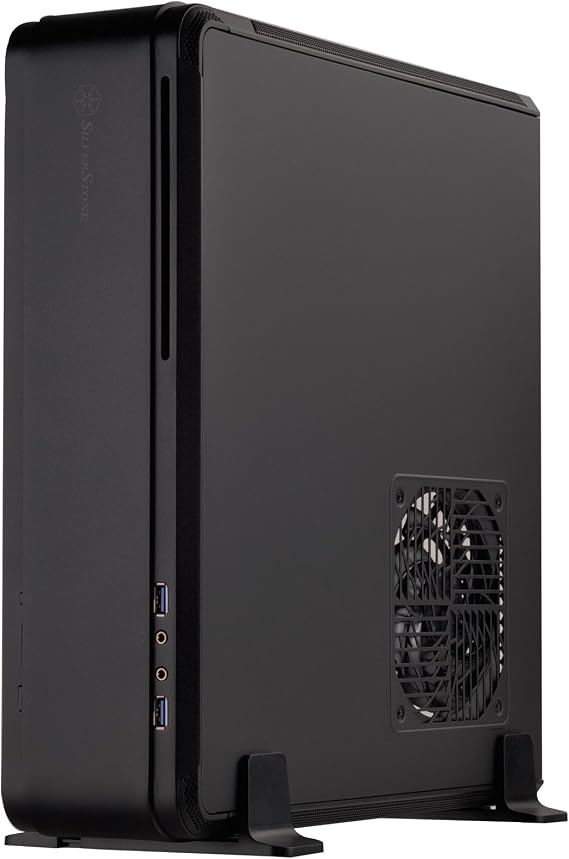 Silverstone Technolgo Aluminum Unibody Mini-Itx Small Form Factor Computer Case Support in Black FTZ01B-USA