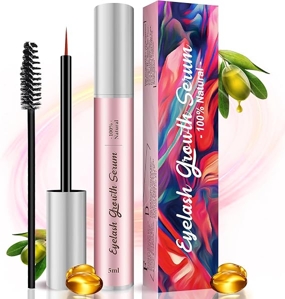 Eyelash Growth Serum, Eyebrow & Lash Serum for Longer and Thickness,5ml