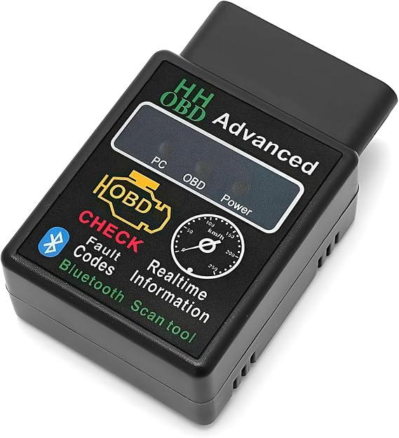 OBDII Car Diagnostic Scanner, Engine Fault Code Reader Bluetooth Scan Tool with Reset & Live Data, Professional OBD2 Wireless Automotive