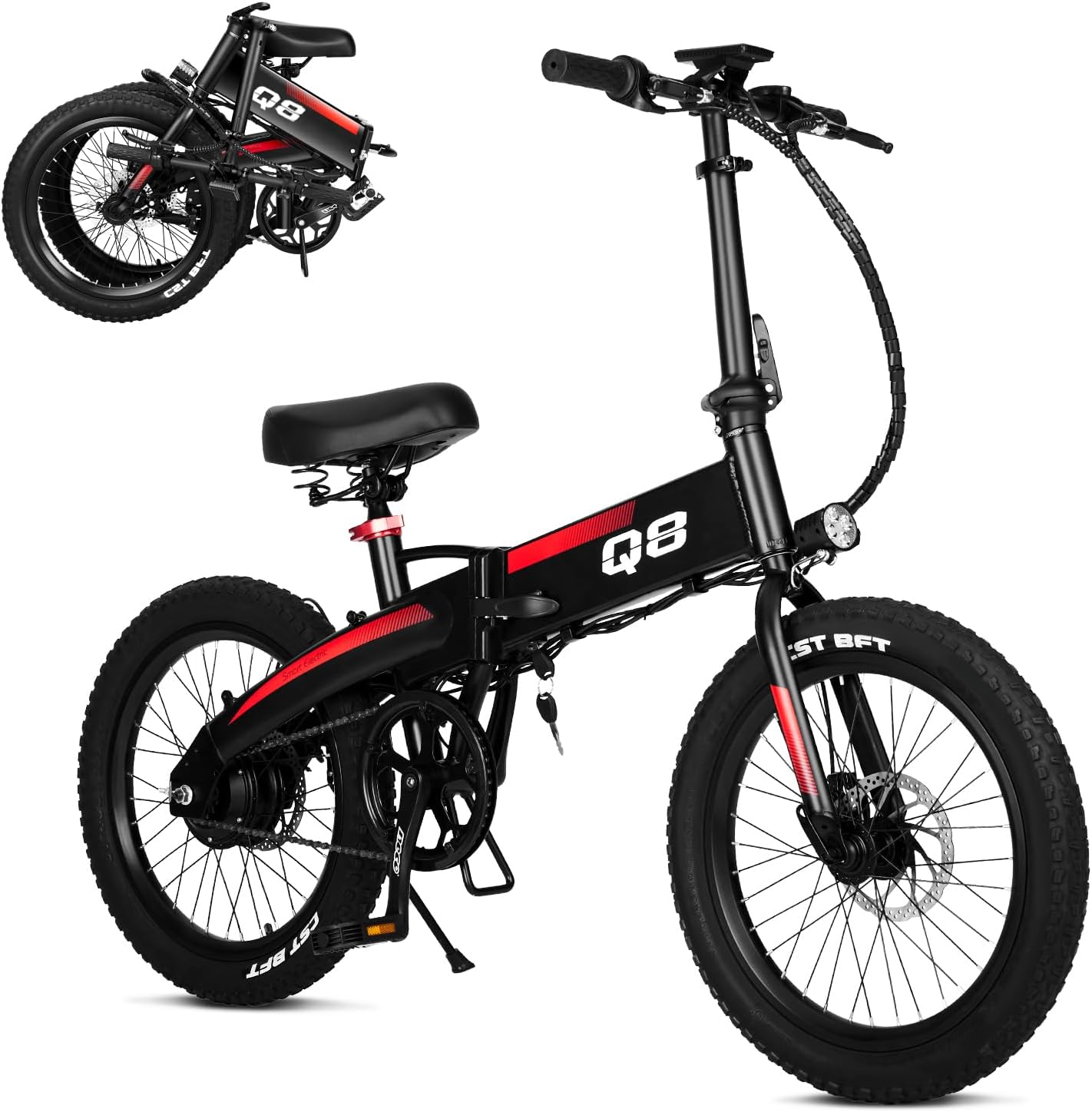 Electric Bike Folding, Commuter Electric Bicycle for Adult,E-Bike Peak 500W Motor, 576 Wh Removeable Battery,Max Range 20-35 Miles & Max Speed 20 Mph,Mini Ebikes