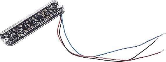 ECCO 3932C Warning Light Assembly Directional Led, Rectangular, Surface Mount, Clear