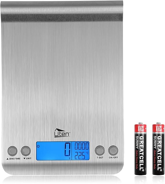 Uten Digital Kitchen Scales, Multifunction Stainless Steel Food Scale