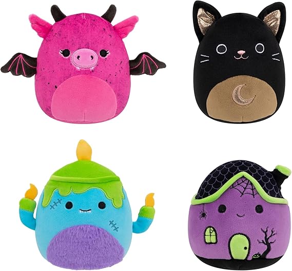 Squishmallows Original Halloween 4-Pack – Official Jazwares Plush (Little)