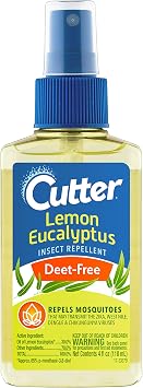 Cutter Lemon Eucalyptus Mosquito and Insect Repellent Bug Spray 4 Ounces, DEET-Free Pump Spray