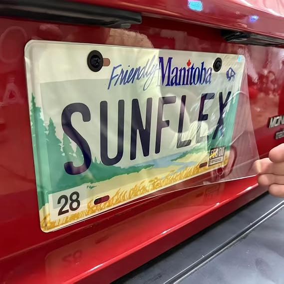 Advanced Privacy License Plate Cover 3-in-1 Design Privacy Protective Frames &Anti- Glare, Waterproof & UV Resistant,Transparent Tag Guard for All-Weather Protection, (1 Piece) Easy to Install