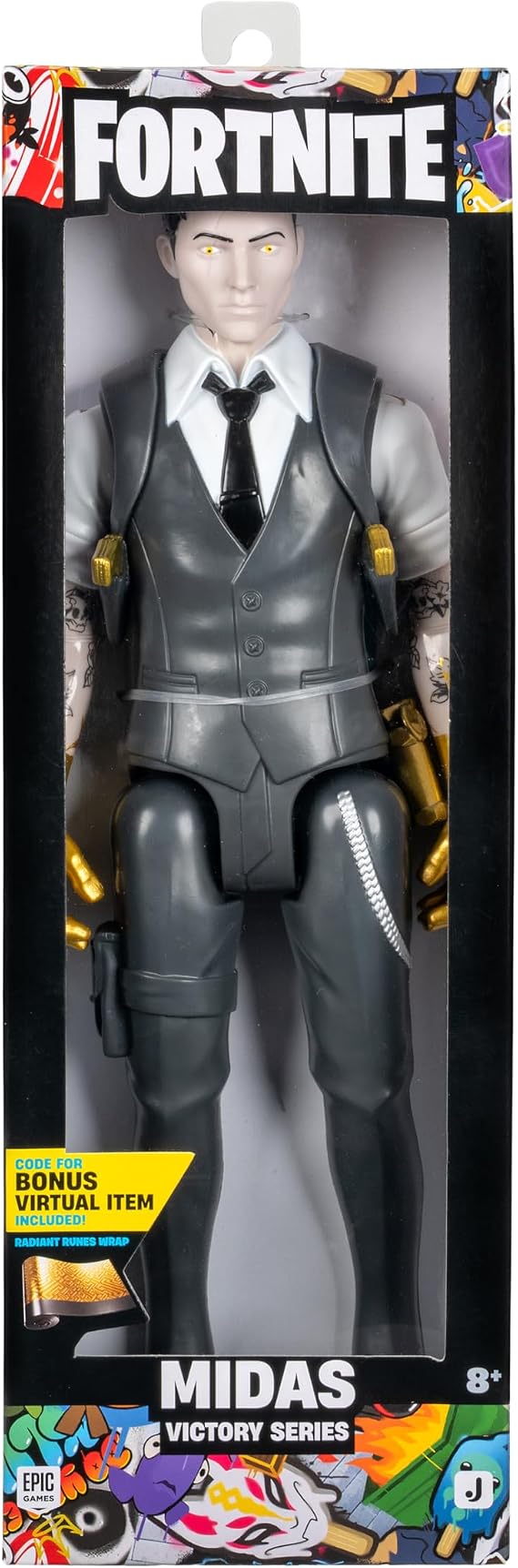 Fortnite Victory Midas - 12-Inch Articulated Figure with Code for Bonus Virtual Item