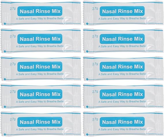 Nasal Rinse Salt Packets 40 Count Finely Ground Saline Mix for Nasal Irrigation Suitable for and Adults