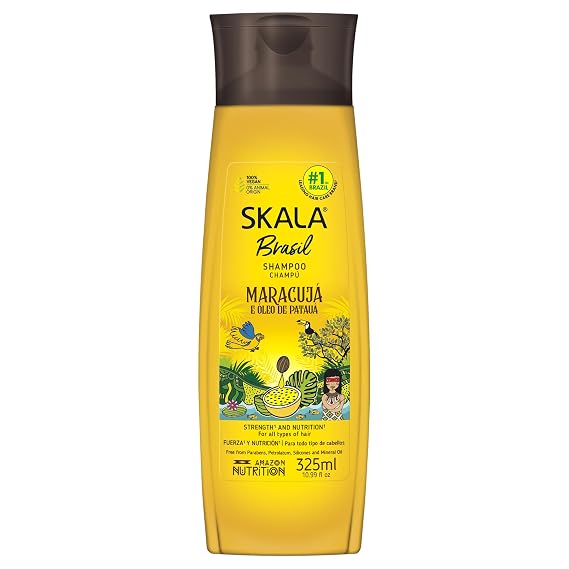 SKALA Brasil Maracuja and Oleo de Pataua Shampoo Hydration Care and Strength Support for All Hair Types, 10.99 fl oz