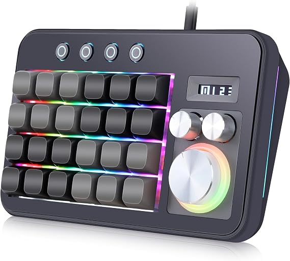 Koolertron One-Handed Mechanical Gaming Macro Keyboard