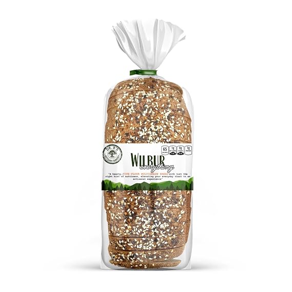 Dr. B's Wilbur Five Flour Multigrain Bread | (1 Pack (16 oz), Everything)