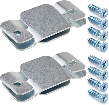 Cerpourt Metal Sectional Couch Connectors Furniture Interlocking,Sectional Sofa Fastener Software Bracket with Screws for Loveseat, Recliner, Chair or Chaise Lounge (4 Pcs)