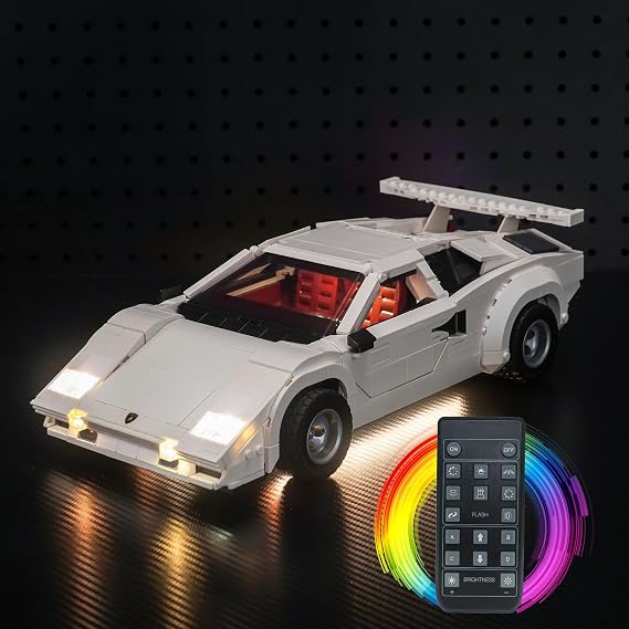 Remote Control Light Kit for Lego 10337 Countach 5000 Quattrovalvole [Energy Class A]
