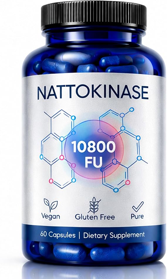Nattokinase 10800 FU Enzyme Supplement, Ultimate Nattokinase with Fermented Soy Extract Standardized Activity Plant Based Daily Capsule for Wellness Routine and Active Lifestyle Support (1)