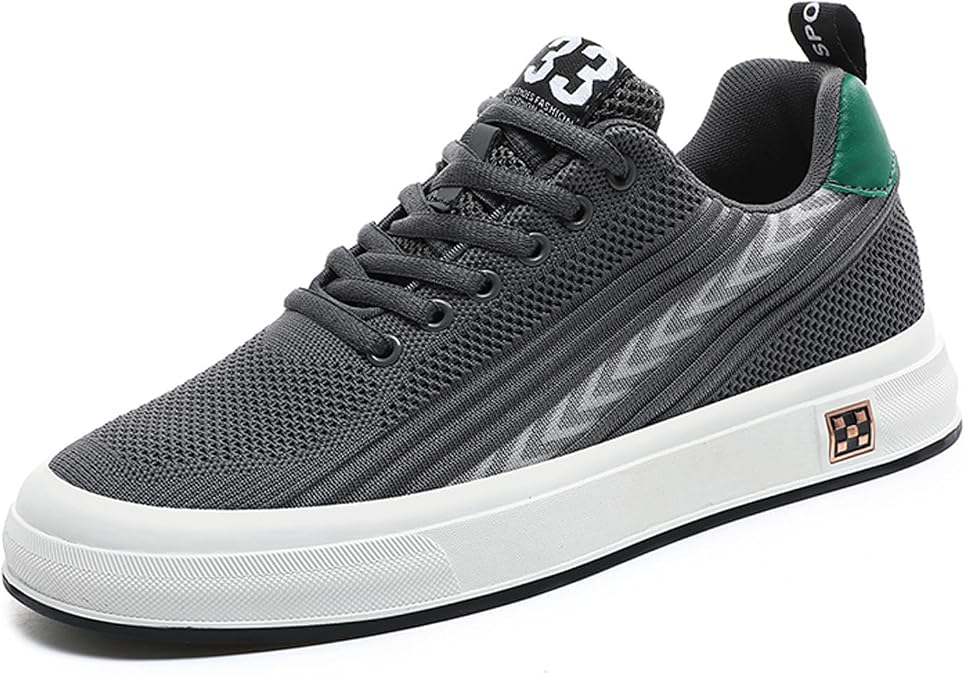 Men's Elevator Shoes Invisible Height Increasing Shoes Hidden Wedge Heel Mesh Upper Casual Shoes 2.4 Inches Taller Comfortable Walking Shoes for Heel