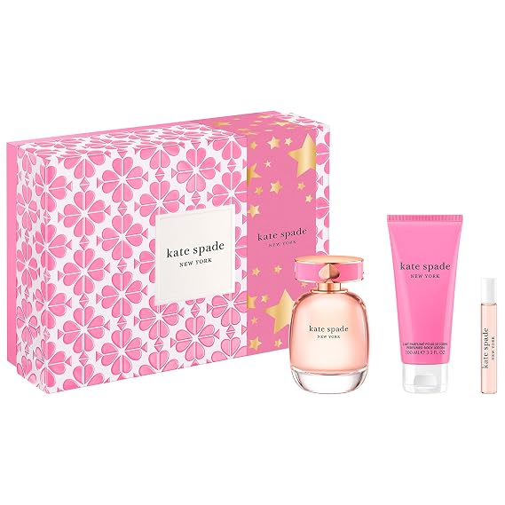 kate spade new york 3 Piece Eau de Parfum Gift Set (Eau de Parfum Spray, Perfumed Body Lotion, Purse Spray)