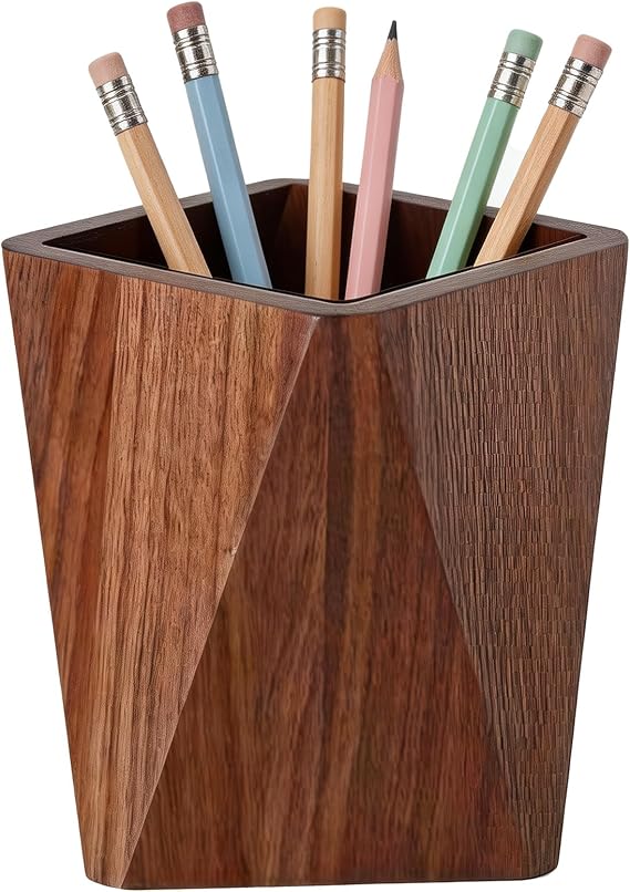 Wooden Pencil Holder Pen Organizer