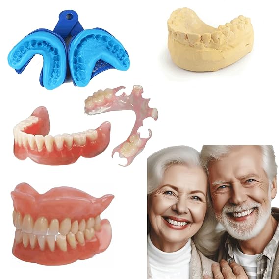 DIY DentureKit Oral Care Kit at Home, 2 Complete Sets | Upper/Lower DentureKit, Fully/Partial Customizable 2026 Pro