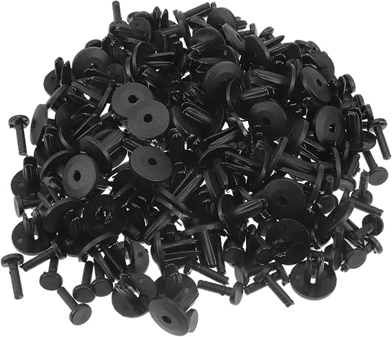 Car Front Fender Skirt Clip for GM for Chrysler Durable No.14019205 | Bumper Push Type Plastic Retainer Rivets Black 100 Pcs