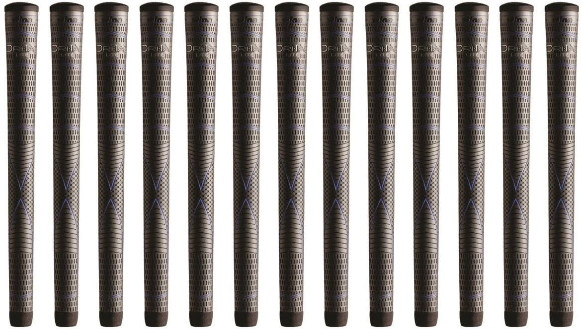 Winn DriTac Lite Midsize + 1/16" Dark Grey Golf Grip Bundle 13 Piece