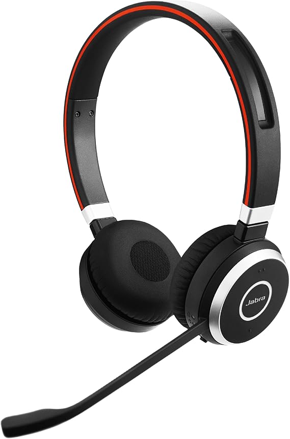 Jabra Evolve 65 UC Stereo Wireless Bluetooth Headset/Music Headphones Includes Link 360 (U.S. Retail Packaging)