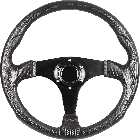 350mm Flat Corn Racing Drifting Steering Wheel 13.8Universal PU Leather 6 bolt Car Steering Wheel with Horn Button