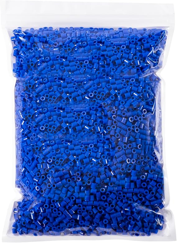 Fuse Beads 6000 Pieces 5mm Blue Melty Iron Beads Compatible with Perler and Hama