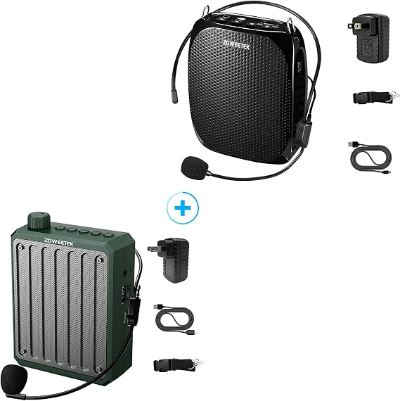 ZOWEETEK voice amplifier : Black and Green