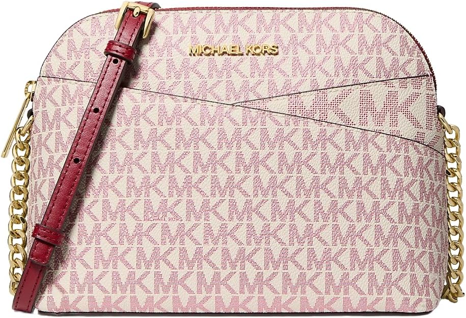 Michael Kors Handbag for Women Jet Set Travel Medium Logo Dome Crossbody Bag