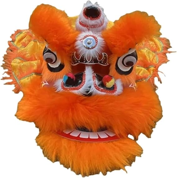 Dragon Dance 9 Inch Lion Dance Dragon for Adults Lion Dance Costume Lion Dance Head for Outdoor Sports Dragon and Lion Dance~/