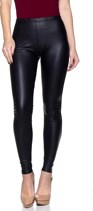 Cemi Ceri Womens Basic Faux Leather Leggings