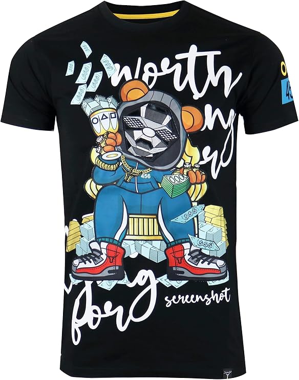 SCREENSHOT-2202-SS-2 Mens Stylish Double Layer Patch Embroidery High Density Gel Premium Quality Tee