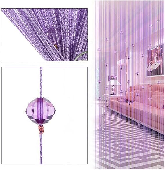 String Tassel Crystal Beads Curtain, Partition Door Curtain Beaded String Curtain Door Screen Panel Home Decor Divider for Bridal Chamber Room Beauty Salon Bedroom New Home Hotel Decoration 1x2m