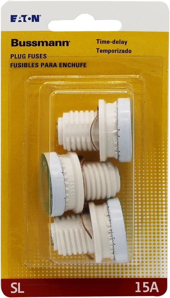 Eaton Bussmann series SL 15 Amp, 125 Vac and IR 10 kA, Retail Pack - 2 Pieces