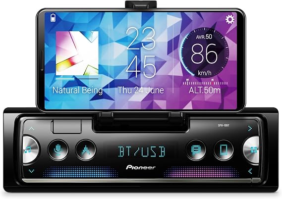 Pioneer SPH-10BT 1-Din Smart Sync Car Stereo with Bluetooth