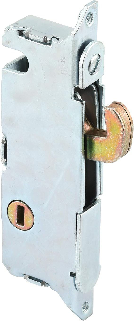 Prime-Line E 2013 Stainless Steel Mortise Lock for Patio Sliding Doors Constructed of Wood, Aluminum, and Vinyl, 3-11/16 Inch, Vertical Keyway , Silver (Single Pack)