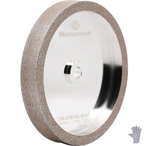 CBN Grinding Wheel 6 inch,80 Grit,1/2" Bore,1" Wide,Compatible with All Kinds of 6 inch Bench Grinders,for Sharpening High Speed Steel Tools WoodTurining Tools(80 Grit)
