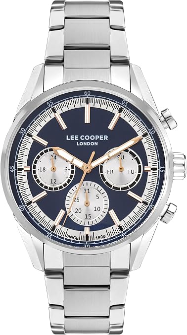 Lee Cooper Mens Blue Dial Analog Watch LC07986.390, Blue